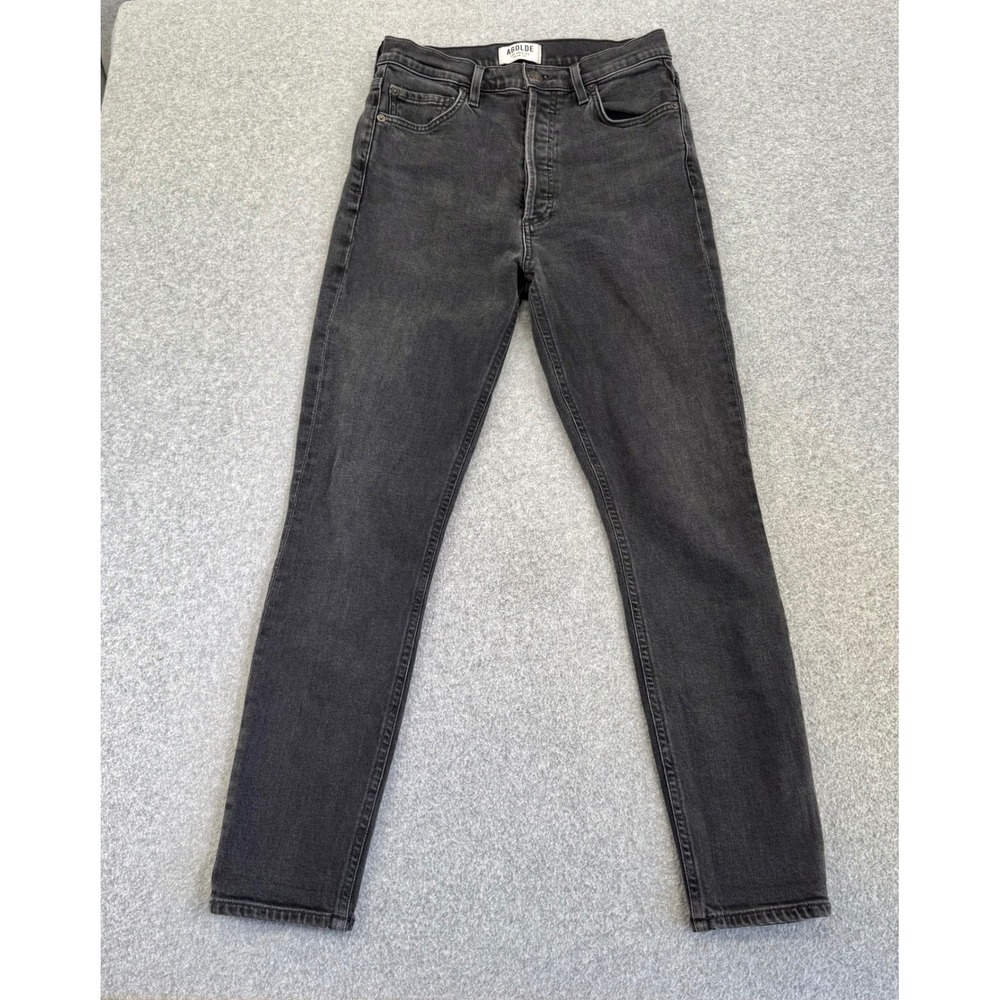 AGOLDE‎ Nico Jean washed Black Button Fly High Rise Women's Size 27
